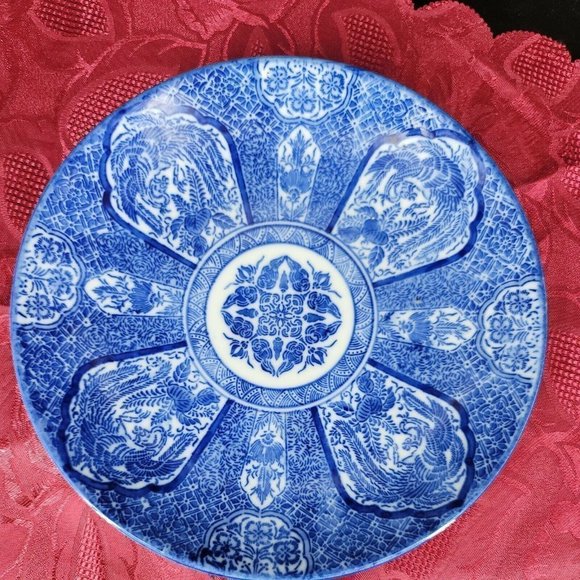 Antique Blue China Transferware Plate 8.5" Near Mint Condition. Only few spots - Picture 1 of 11